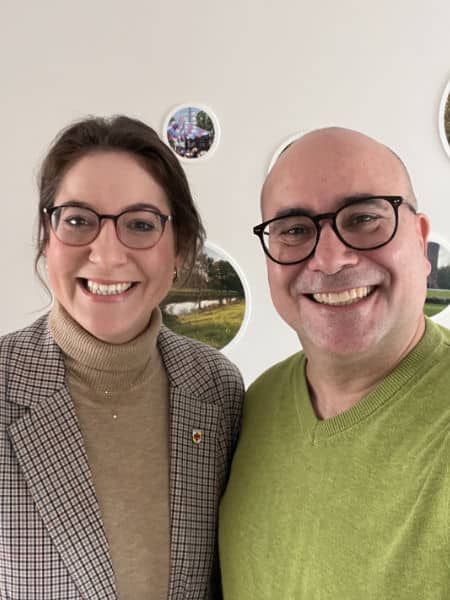 Laura Bürkert Gemeinde Grefrath Laura Bürkert mit Frank Sarodnick