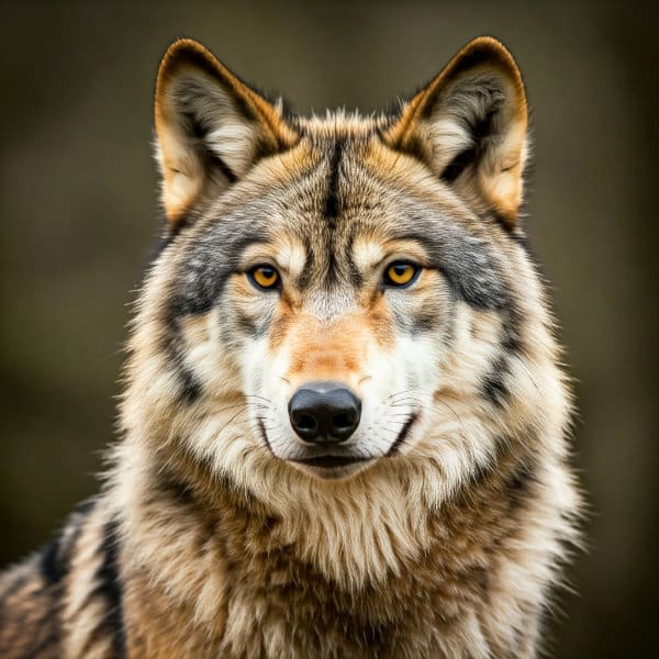 Wolfsporträt Porträt eine Wolfes